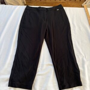 Nine West Black Cropped Dress Pants Womens 12 Straight Leg Workwear 731M7E1422M